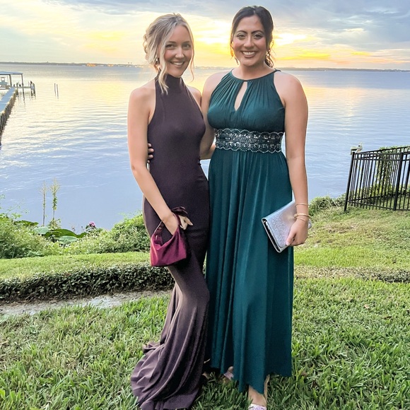 Norma Kamali Halter Turtle Fishtail Gown in Chocolate - Picture 4 of 6